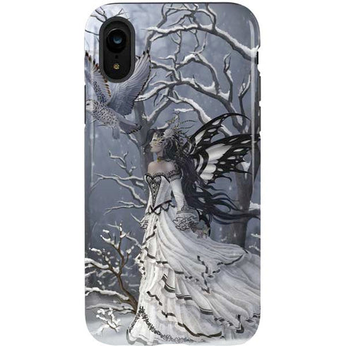 Fairy with Owl in Snow by Nene Thomas iPhone XR Pro Case