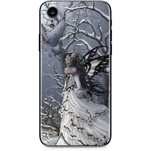 Fairy with Owl in Snow by Nene Thomas iPhone XR Skin