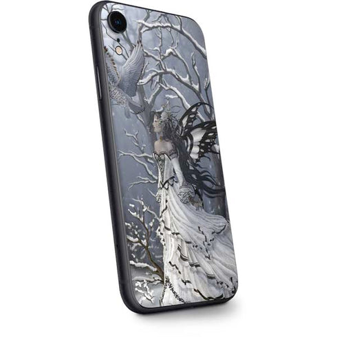 Fairy with Owl in Snow by Nene Thomas iPhone XR Skin