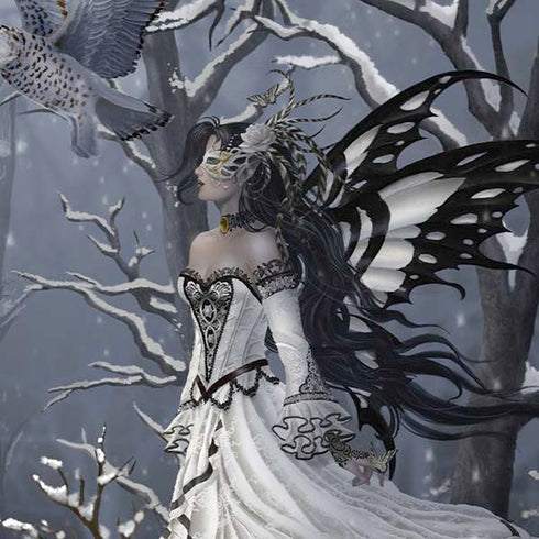 Fairy with Owl in Snow by Nene Thomas iPhone XS Max Skin