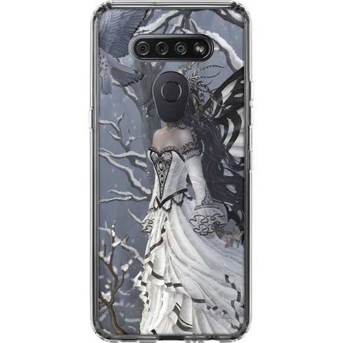 Fairy with Owl in Snow by Nene Thomas LG K51/Q51 Clear Case