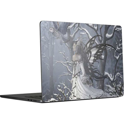 Fairy with Owl in Snow by Nene Thomas MacBook Air 15 in (2023) Skin