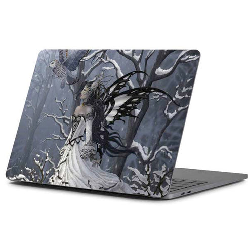 Fairy with Owl in Snow by Nene Thomas Apple MacBook Pro 13-inch Skin