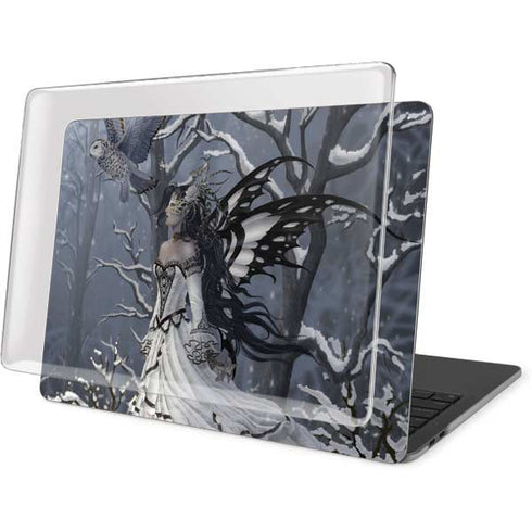 Fairy with Owl in Snow by Nene Thomas MacBook Pro 15in (2016-19) Case plus Skin