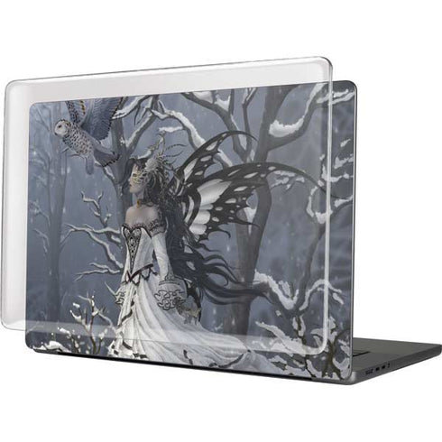 Fairy with Owl in Snow by Nene Thomas MacBook Pro 16in (2021-25) Case plus Skin