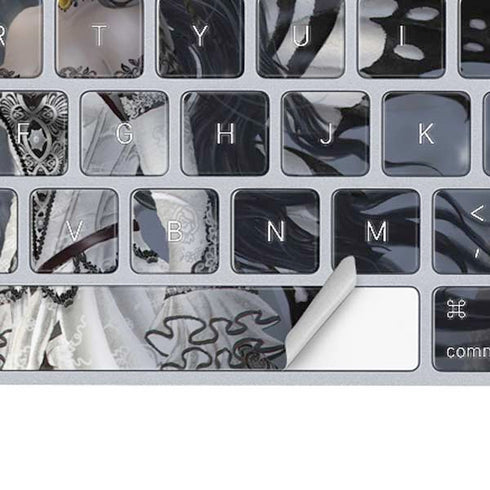 Fairy with Owl in Snow by Nene Thomas Magic Keyboard Skin