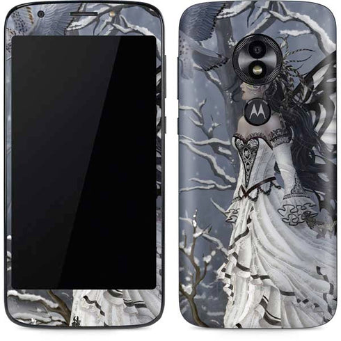 Fairy with Owl in Snow by Nene Thomas Moto E5 Play Skin