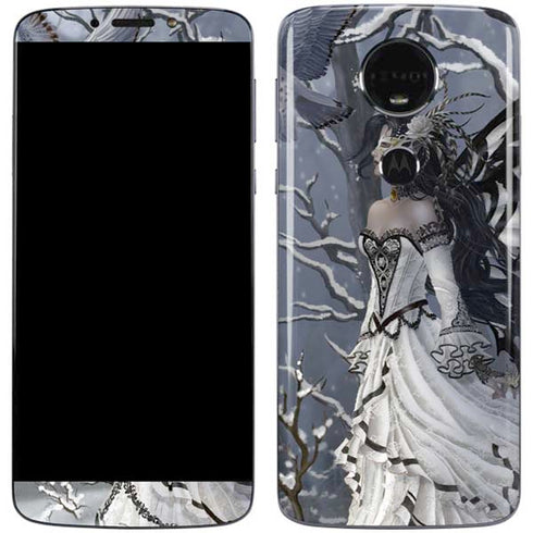 Fairy with Owl in Snow by Nene Thomas Moto E5 Plus Skin