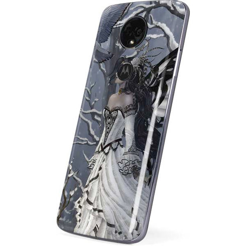 Fairy with Owl in Snow by Nene Thomas Moto E5 Plus Skin