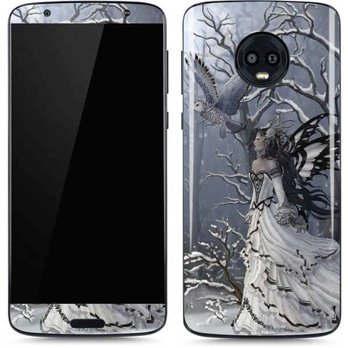 Fairy with Owl in Snow by Nene Thomas Moto G6 Skin