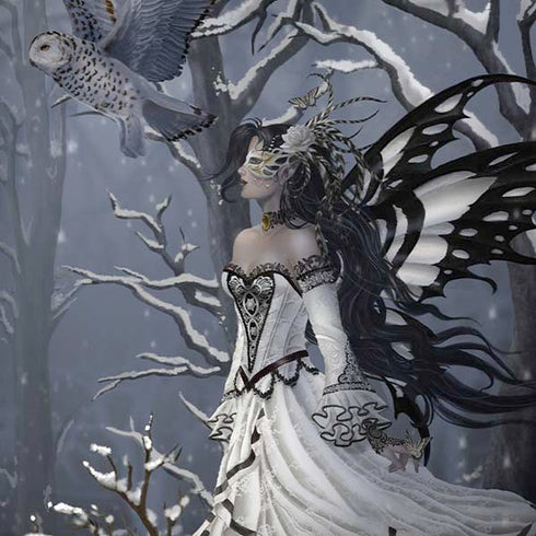 Fairy with Owl in Snow by Nene Thomas Moto G6 Skin