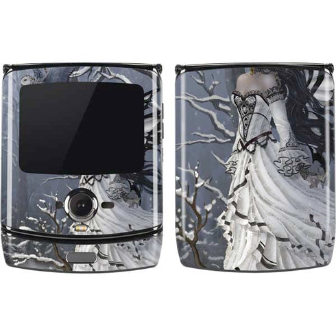 Fairy with Owl in Snow by Nene Thomas Motorola RAZR Skin