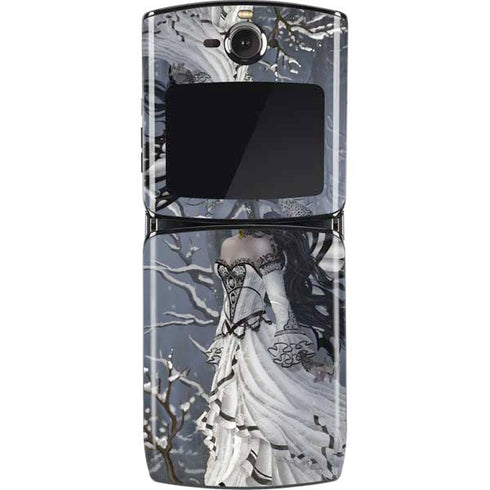 Fairy with Owl in Snow by Nene Thomas Motorola RAZR Skin