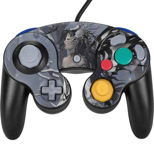 Fairy with Owl in Snow by Nene Thomas Nintendo GameCube Controller Skin