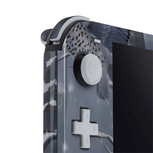 Fairy with Owl in Snow by Nene Thomas Nintendo Switch Lite Skin