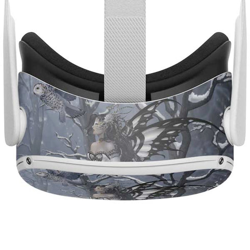 Fairy with Owl in Snow by Nene Thomas Oculus Quest 2 Skin