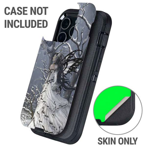 Fairy with Owl in Snow by Nene Thomas Otterbox Defender iPhone Skin