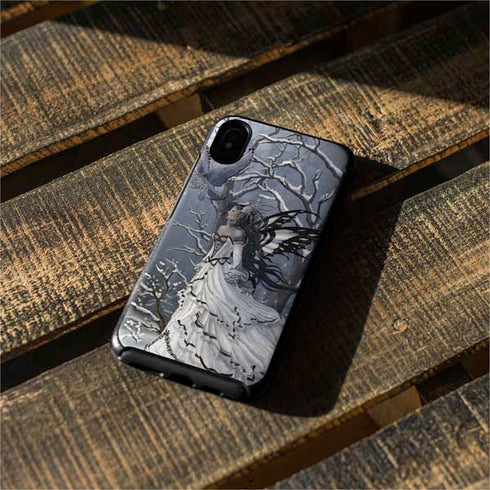 Fairy with Owl in Snow by Nene Thomas Otterbox Symmetry iPhone Skin