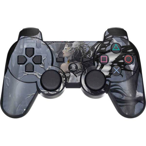 Fairy with Owl in Snow by Nene Thomas PS3 Dual Shock wireless controller Skin