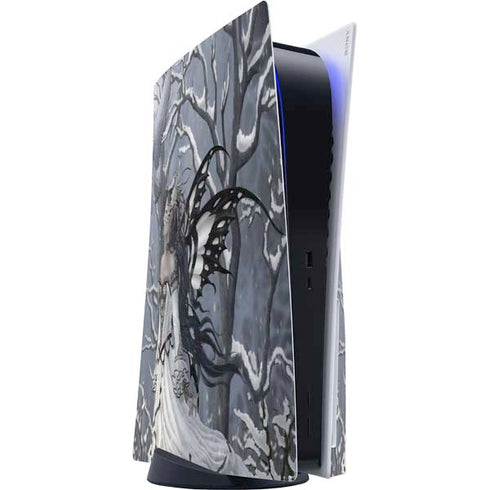 Fairy with Owl in Snow by Nene Thomas PS5 Console Skin