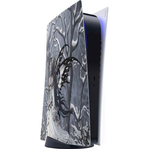 Fairy with Owl in Snow by Nene Thomas PS5 Digital Edition Console Skin