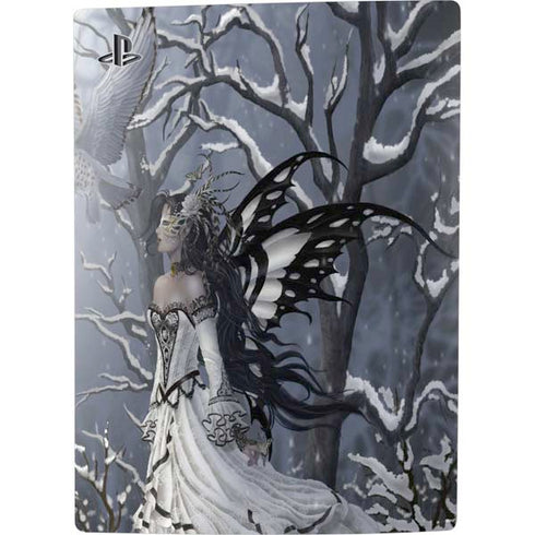 Fairy with Owl in Snow by Nene Thomas PS5 Digital Edition Console Skin