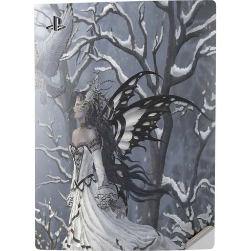 Fairy with Owl in Snow by Nene Thomas PS5 Digital Edition Console Skin