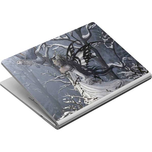 Fairy with Owl in Snow by Nene Thomas Surface Book Skin