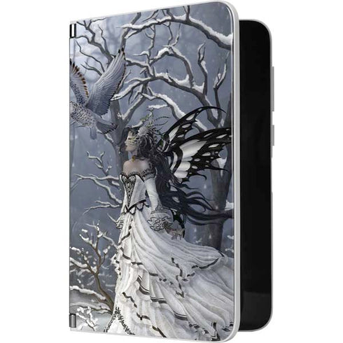 Fairy with Owl in Snow by Nene Thomas Surface Duo Skin