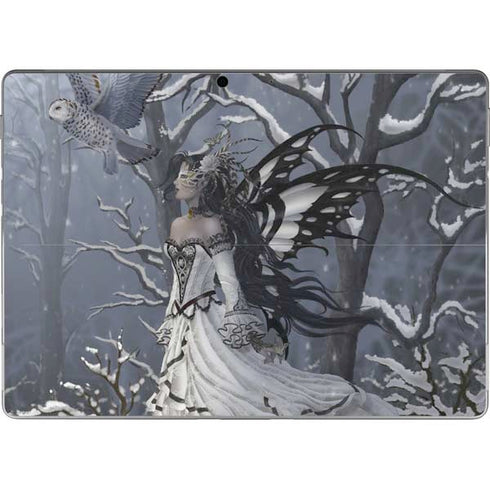 Fairy with Owl in Snow by Nene Thomas Surface Pro 8 Skin