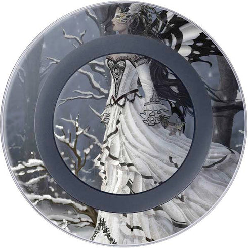 Fairy with Owl in Snow by Nene Thomas Wireless Charger Skin