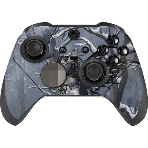 Fairy with Owl in Snow by Nene Thomas Xbox Elite Wireless Controller Series 2 Skin