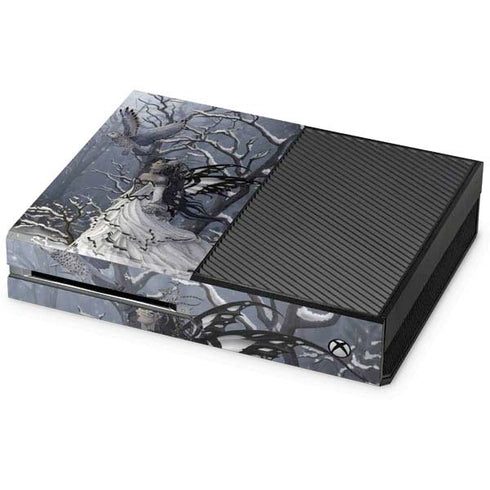 Fairy with Owl in Snow by Nene Thomas Xbox One Console Skin