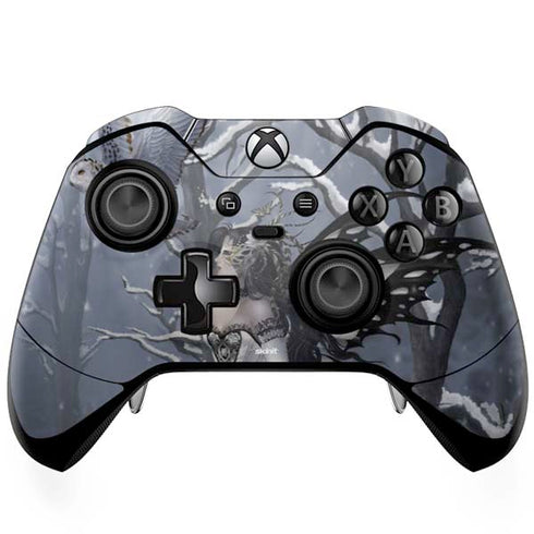 Fairy with Owl in Snow by Nene Thomas Xbox One Elite Controller Skin
