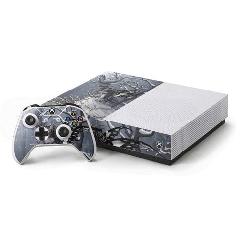 Fairy with Owl in Snow by Nene Thomas Xbox One S Console and Controller Bundle Skin