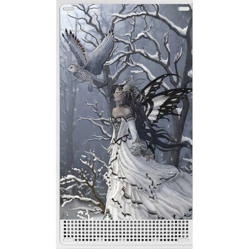 Fairy with Owl in Snow by Nene Thomas Xbox Series S Console Skin