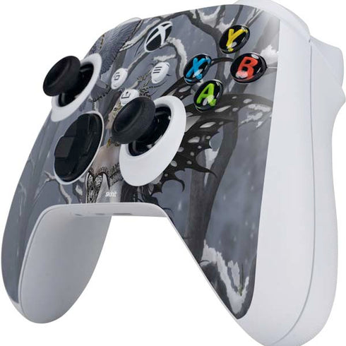 Fairy with Owl in Snow by Nene Thomas Xbox Series S Controller Skin
