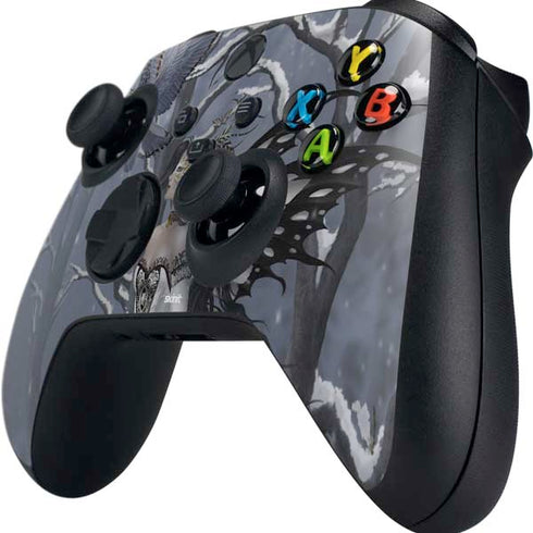 Fairy with Owl in Snow by Nene Thomas Xbox Series X Controller Skin