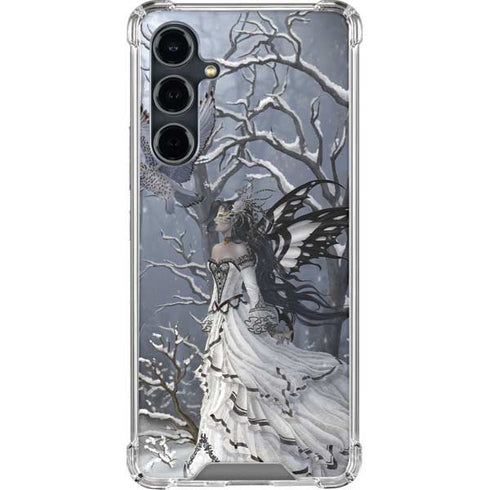 Fairy with Owl in Snow by Nene Thomas Galaxy S23 FE Clear Case