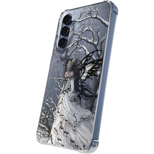 Fairy with Owl in Snow by Nene Thomas Galaxy S24 Clear Case
