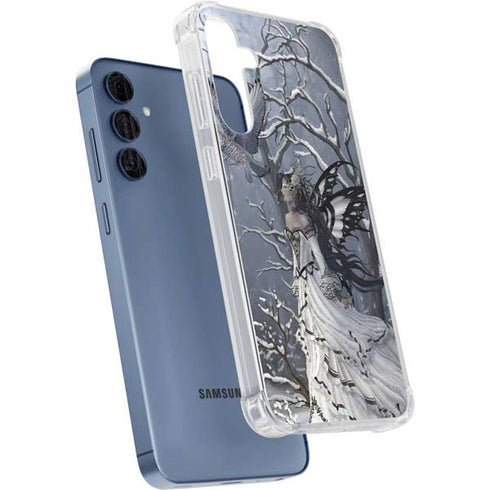Fairy with Owl in Snow by Nene Thomas Galaxy S24 Clear Case