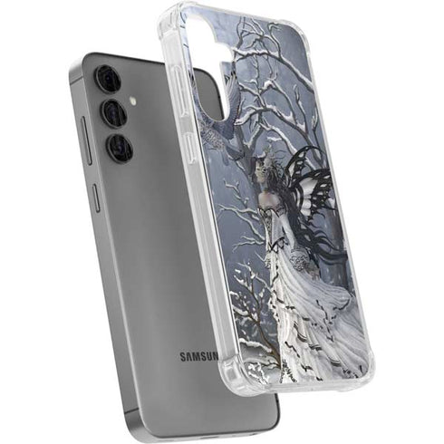 Fairy with Owl in Snow by Nene Thomas Galaxy S24 Plus Clear Case