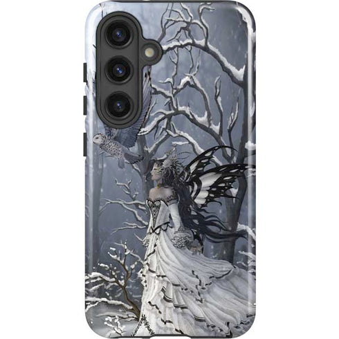 Fairy with Owl in Snow by Nene Thomas Galaxy S24 Plus Impact Case