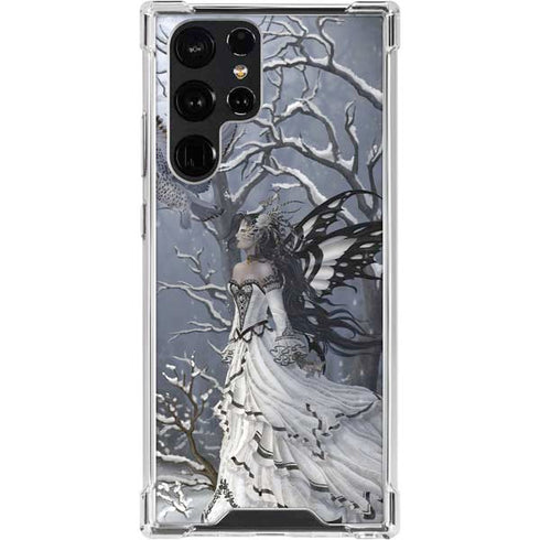 Fairy with Owl in Snow by Nene Thomas Galaxy S24 Ultra Clear Case