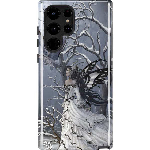 Fairy with Owl in Snow by Nene Thomas Galaxy S24 Ultra Impact Case