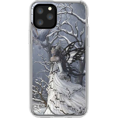 Fairy with Owl in Snow by Nene Thomas iPhone 11 Pro Clear Case
