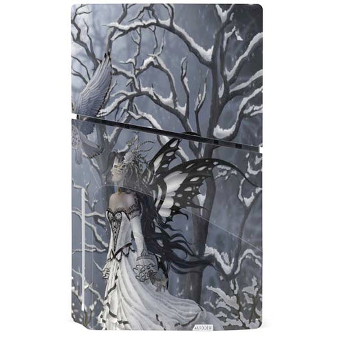 Fairy with Owl in Snow by Nene Thomas PS5 Slim Disk Bundle Skin