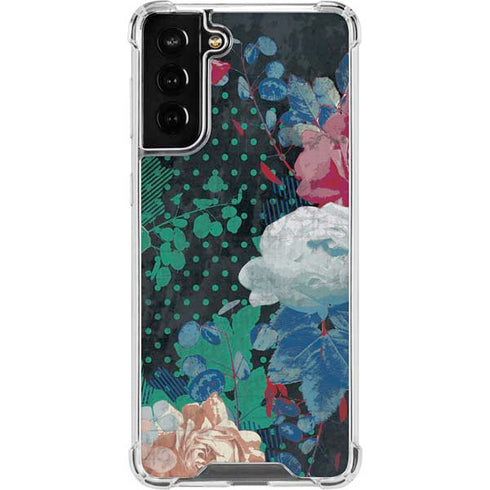 Fall Flowers Galaxy S22 Plus Clear Case