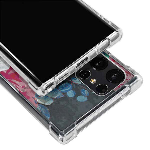 Fall Flowers Galaxy S22 Ultra Clear Case