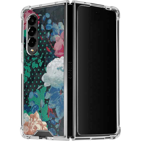 Fall Flowers Galaxy Z Fold4 5G Clear Case